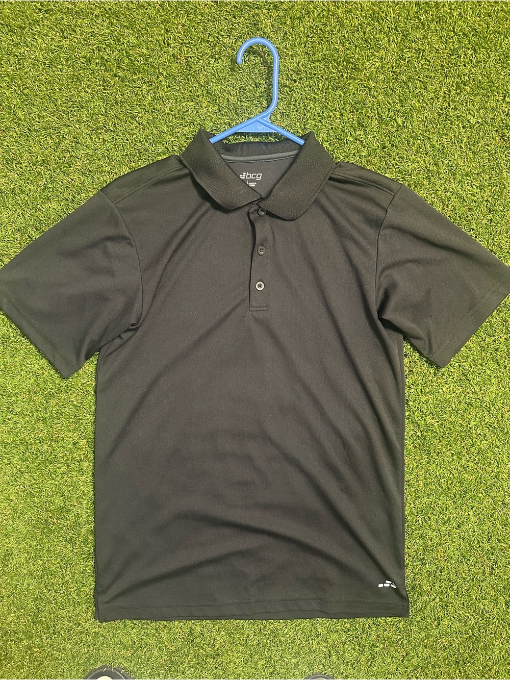 bcg Men's Black Short-Sleeve Performance Polo